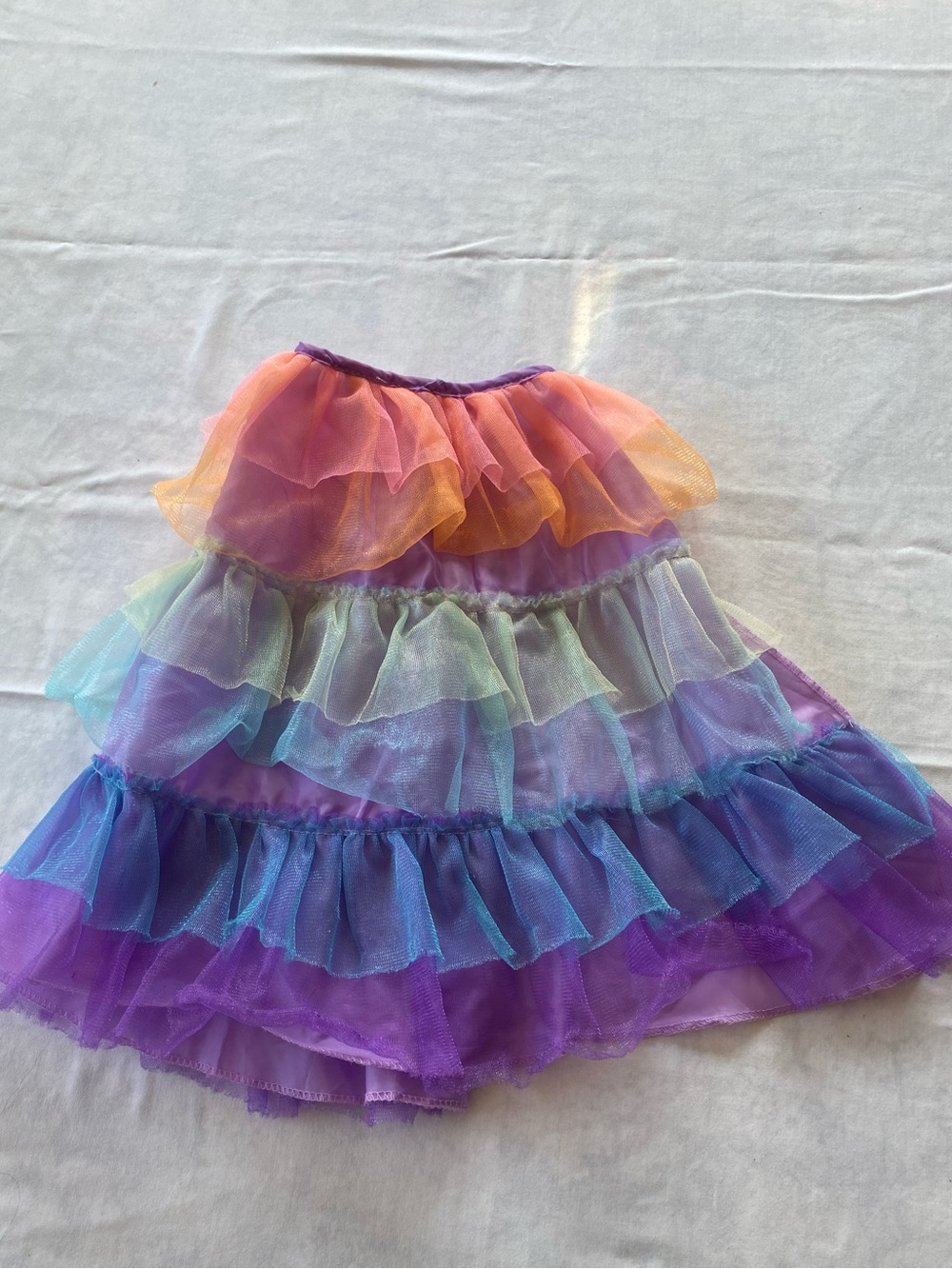 NWOT Halloween Multicolored Tulle Ruffled Kids Skirt Costume Size Medium - Picture 1 of 6
